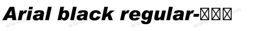 Arial black regular字体转换